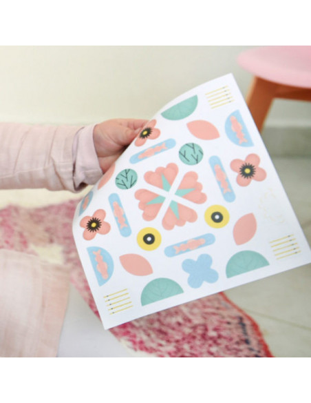 Poppik Stickers 6 Cartes + 96 Gommettes La riviére (2ans et +)