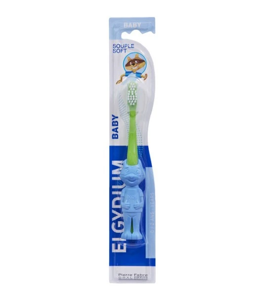 Toothbrush from 0 to 2 years Blue ELGYDIUM Baby