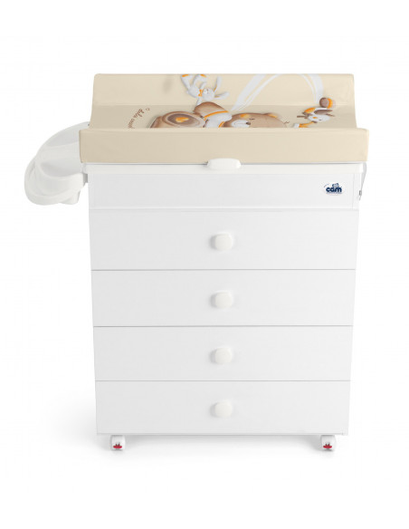 Commode à langer avec baignoire Asia Blanche CAM