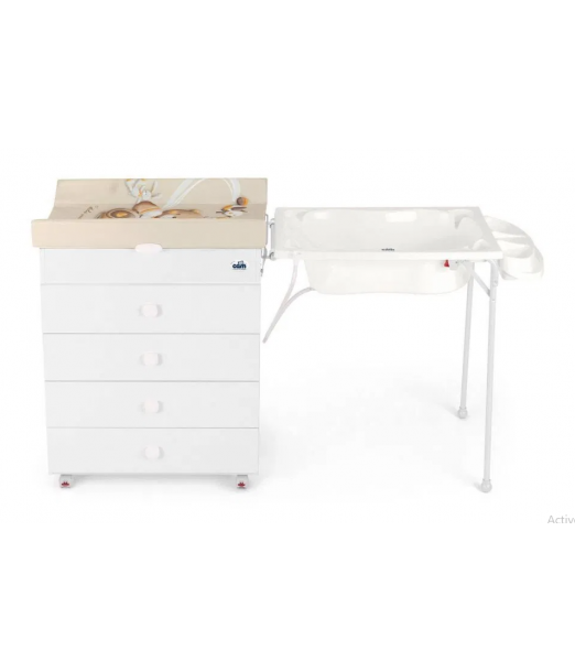 Commode à langer avec baignoire Asia Blanche CAM 2