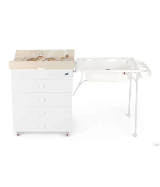 Commode à langer avec baignoire Asia Blanche CAM 2