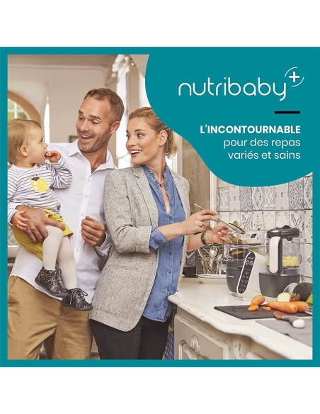 Robot Cuiseur À Vapeur Nutribaby (+) pour Bébé Gris Babymoov