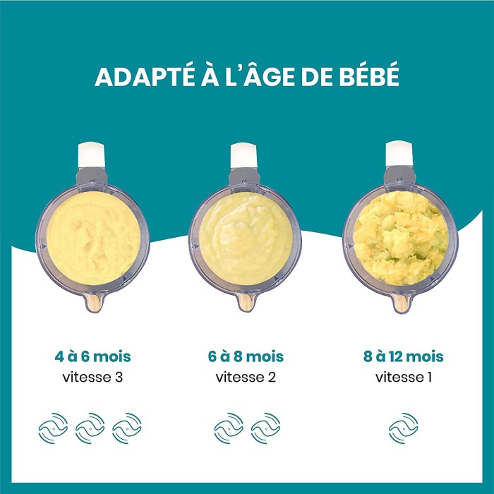 Robot Cuiseur À Vapeur Nutribaby (+) pour Bébé Gris Babymoov