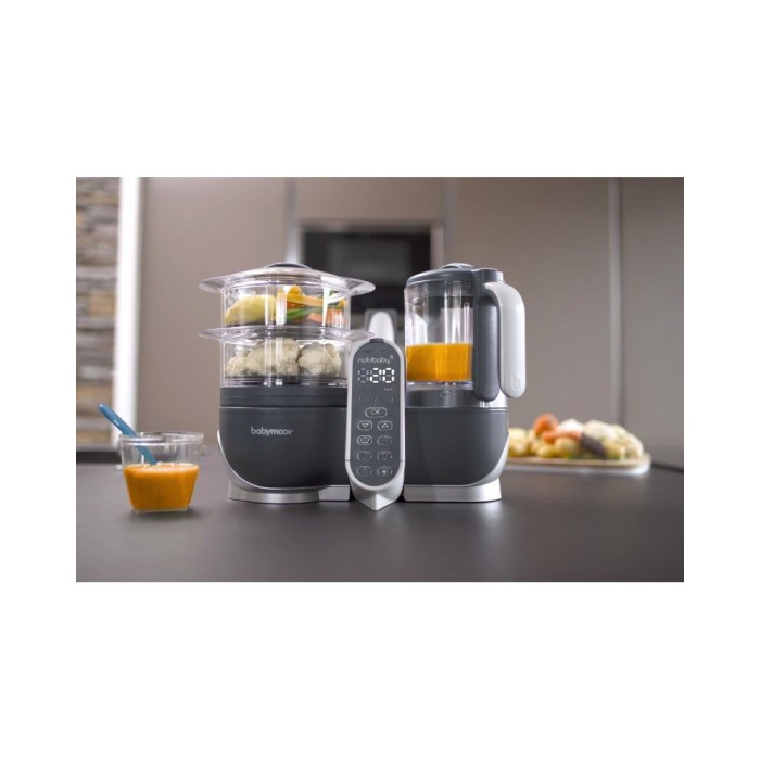 Robot Cuiseur À Vapeur Nutribaby (+) pour Bébé Gris Babymoov