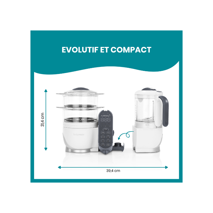 Robot Cuiseur À Vapeur Nutribaby (+) pour Bébé Blanc Babymoov