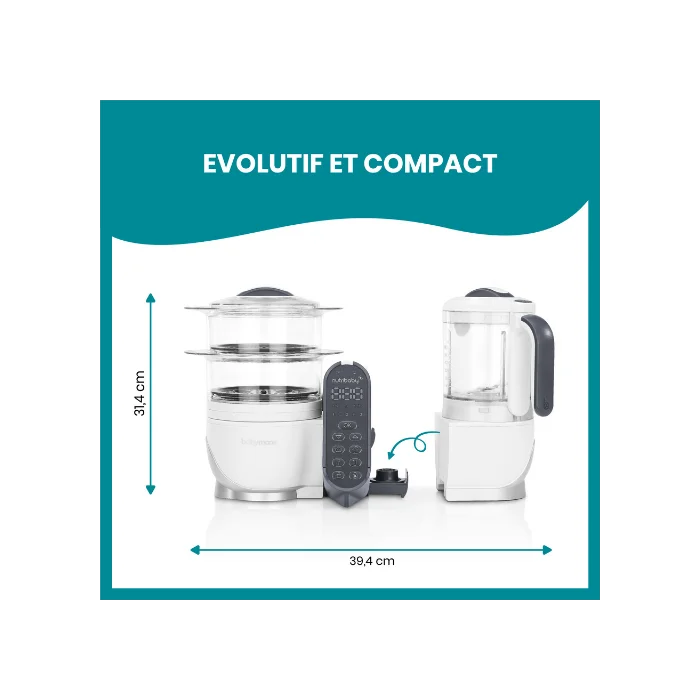 Robot Cuiseur À Vapeur Nutribaby (+) pour Bébé Blanc Babymoov