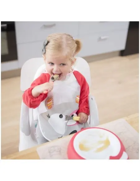 Bavoir Manches Longues Rose Badabulle