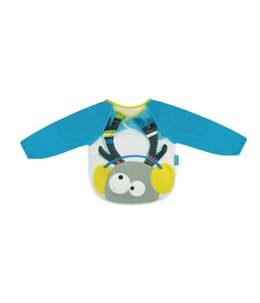 Badabulle long-sleeve bib blue