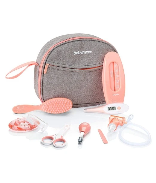 Babymoov toiletry bag care kit 9 accessories Coral