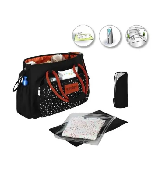 Sac À Langer BOHO Black Camel Badabulle 2