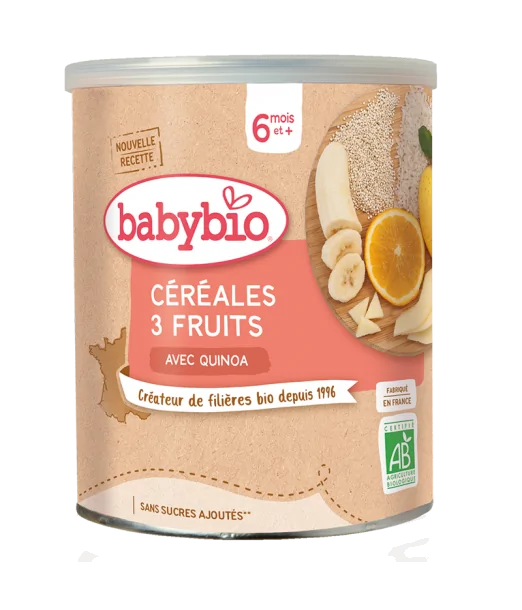 Céréales Infantiles 3 Fruits Avec Quinoa (Dès 6mois) BabyBio