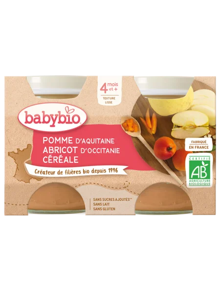 Babybio small pot Apple Apricot Cereals (from 4 months)