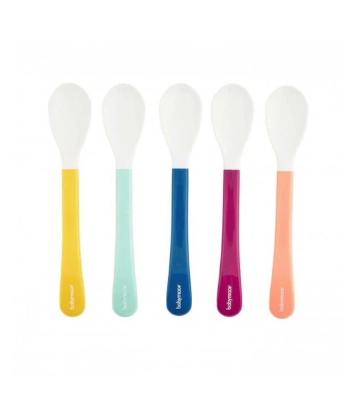 Pack of 5 baby spoons stage 2 Babymoov