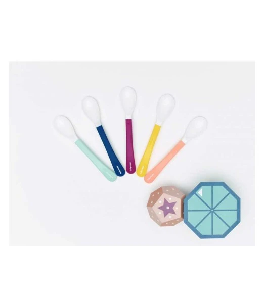 Pack of 5 baby spoons stage 2 Babymoov 2