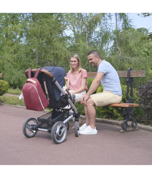 Sac À Dos À Langer Le Pyla Burgundy Babymoov 2