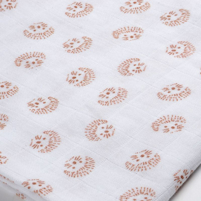 Lot de 3 langes en coton Hérisson marron Beaba