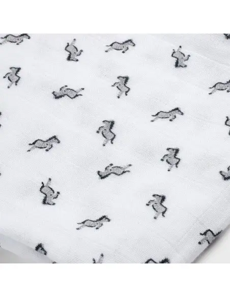 Lot de 3 langes en coton Savane gris Beaba