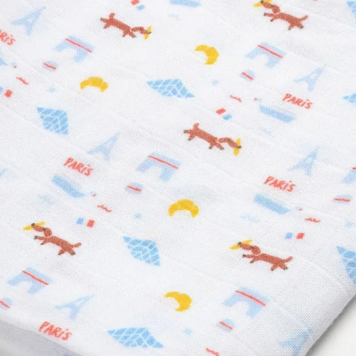 Lot de 3 langes en coton Paris bleu Beaba