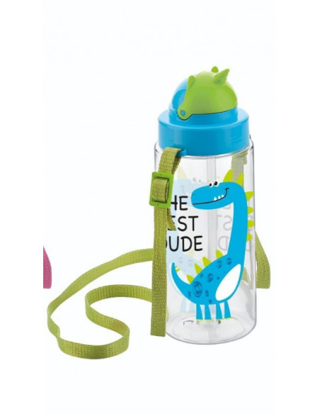 Gourde avec paille pour enfants Dinosaure 500ml