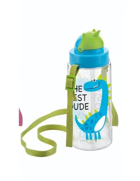 Gourde avec paille pour enfants Dinosaure 500ml