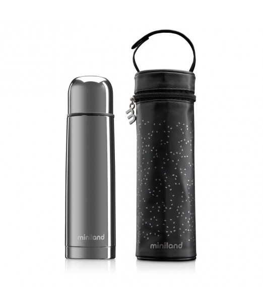 Deluxe thermos silver 500ml + sac isotherme Miniland