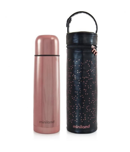 Deluxe thermos rose 500ml + sac isotherme Miniland