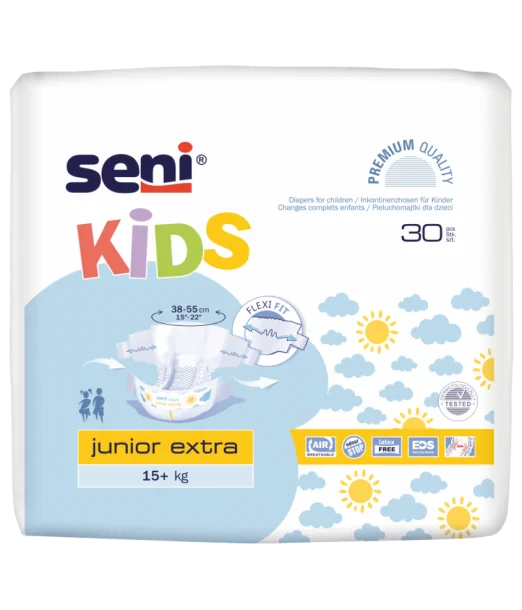 Couches junior Extra 15kg+ Seni Kids 30unités