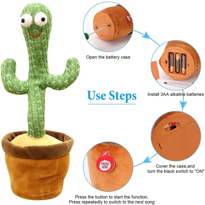 Jouet en Peluche Cactus qui danse - Dancing Cactus