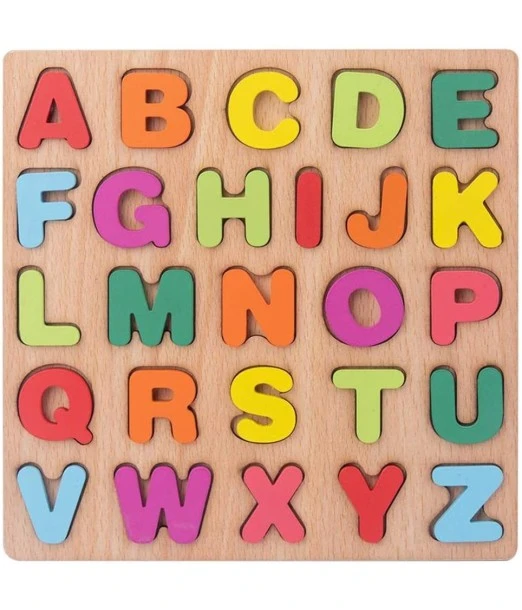 Wooden alphabet puzzle uppercase letters