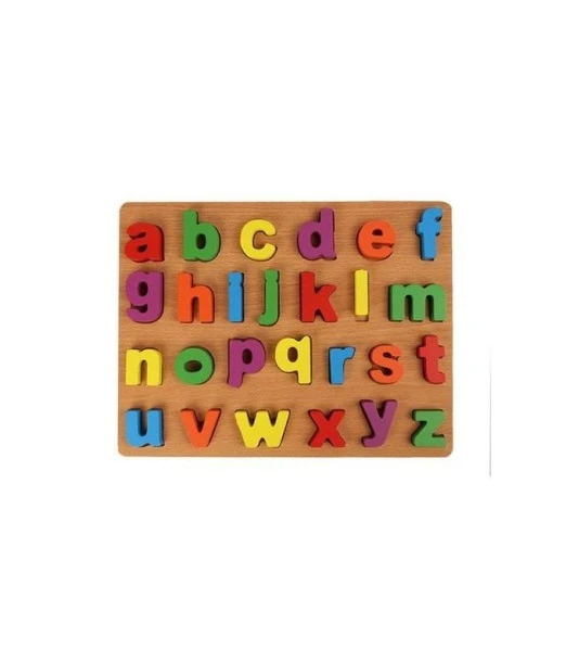 Wooden alphabet puzzle lowercase letters
