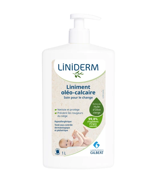 Gilbert Liniderm stabilised oleo-calcareous liniment pump 1L