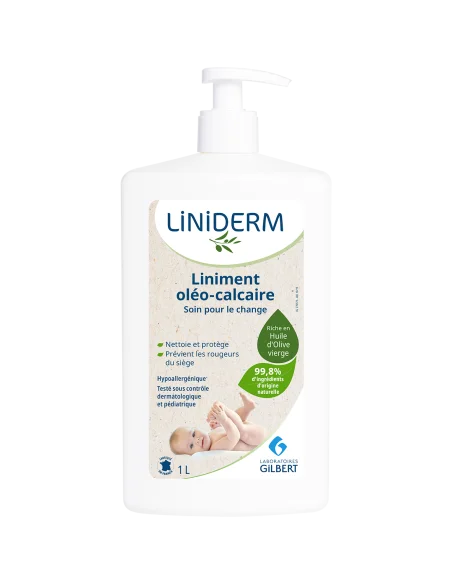Gilbert Liniderm stabilised oleo-calcareous liniment pump 1L