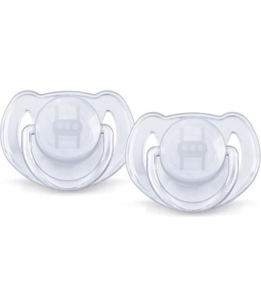 Avent pacifiers from 6 to 18 months transparent