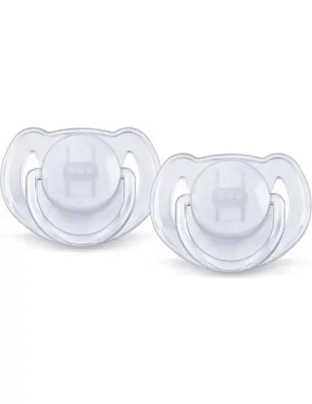 Avent pacifiers from 6 to 18 months transparent