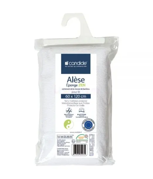 Alèse Pour lit 120x60cm 100% coton Blanc Candide