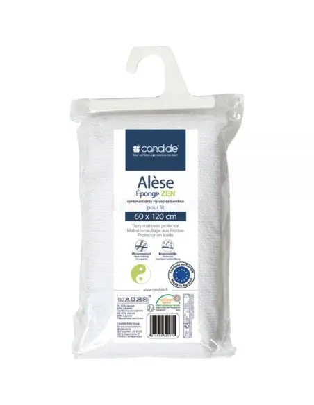Alèse Pour lit 120x60cm 100% coton Blanc Candide
