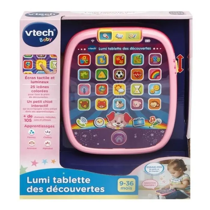 Lumi Tablette Des Découvertes 9-36 Mois Rose VTECH