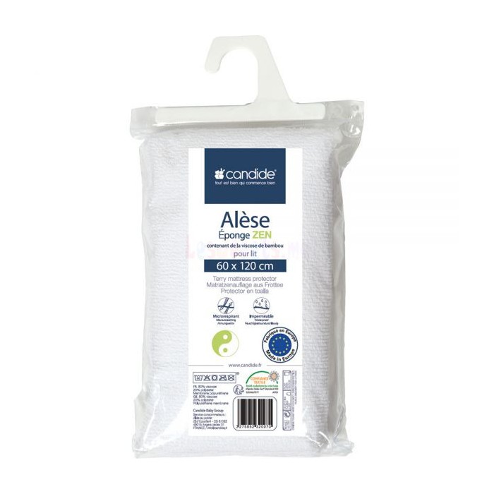 Alèse Pour lit 140x70cm 100% coton Blanc Candide