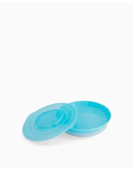 Plate 6m+ Twistshake - Blue