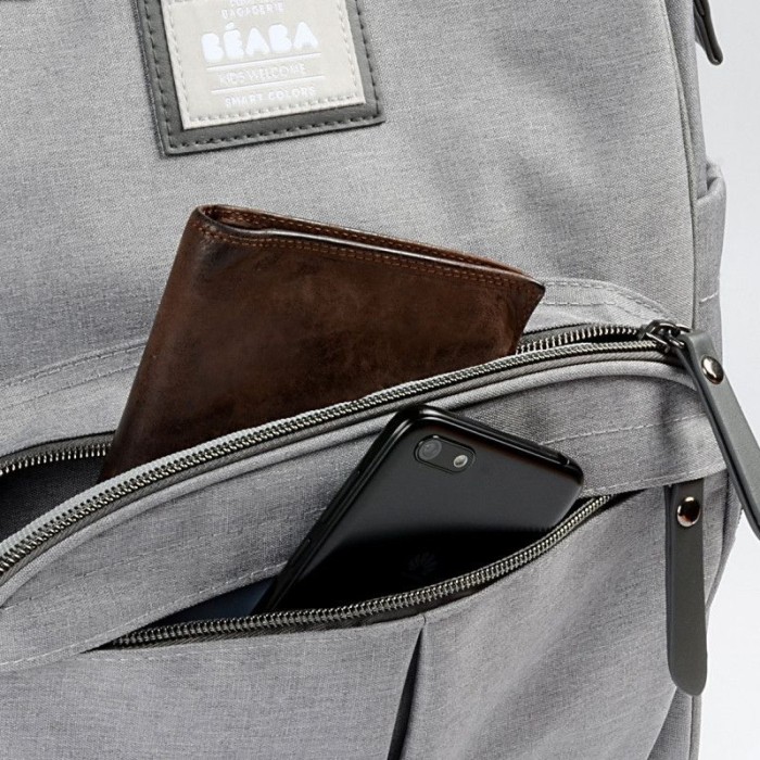 Sac a langer Wellington Gris chiné Béaba