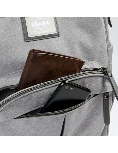 Sac a langer Wellington Gris chiné Béaba