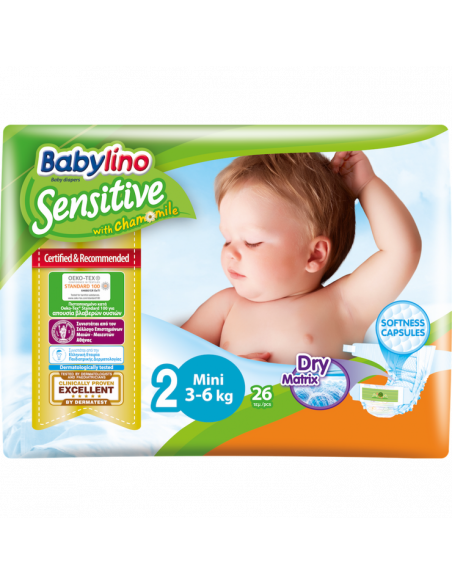 Couches Taille 2 (3-6kg) 26 unités Babylino