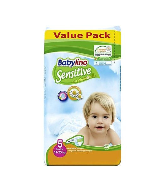 Couches Taille 5 (11-25kg) 44 unités Babylino