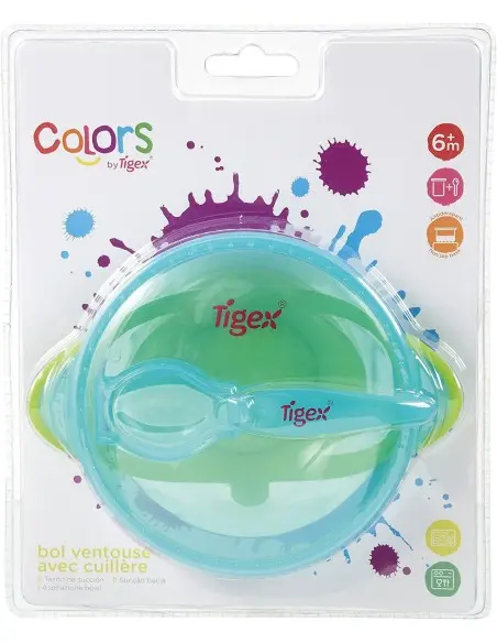 Suction bowl with spoon from 6 months Tigex — photo 2