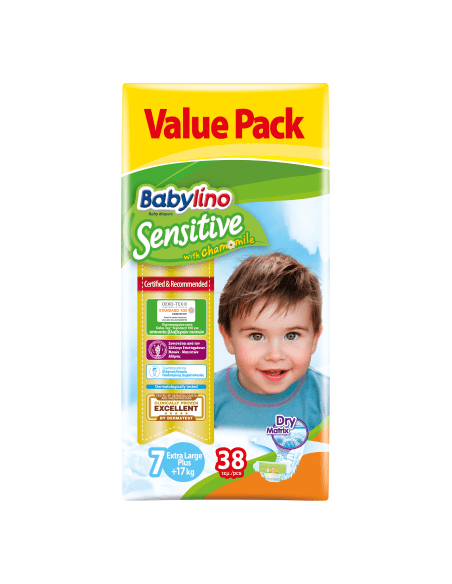 Couches Taille 7 (17kg+) 38 unités Babylino