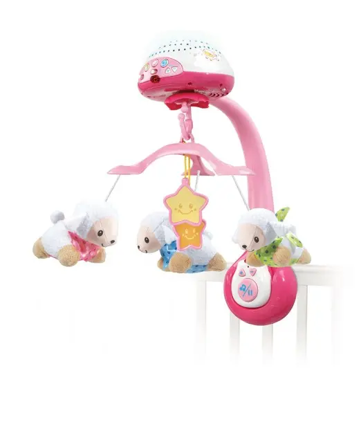 Lumi Mobile Compte-Moutons Rose 0-3 mois VTECH