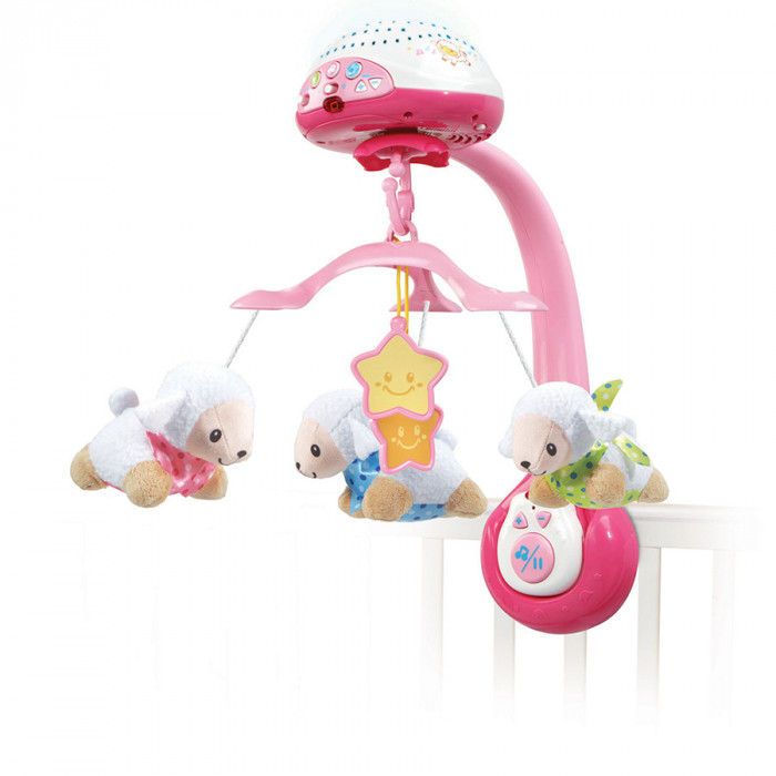 Lumi Mobile Compte-Moutons Rose 0-3 mois VTECH