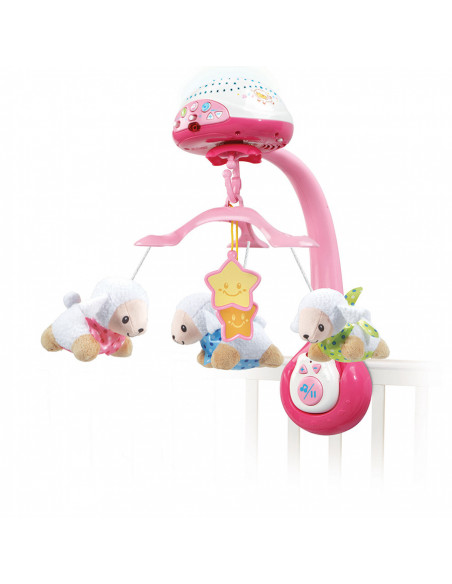 Lumi Mobile Compte-Moutons Rose 0-3 mois VTECH