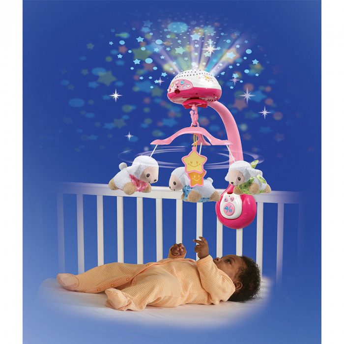 Lumi Mobile Compte-Moutons Rose 0-3 mois VTECH