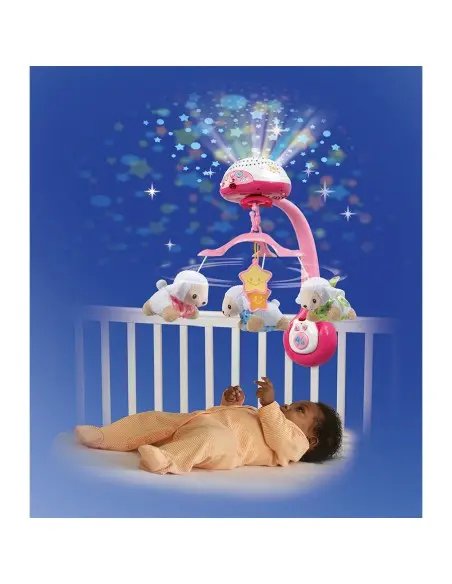 Lumi Mobile Compte-Moutons Rose 0-3 mois VTECH